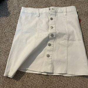 White Jean Skirt